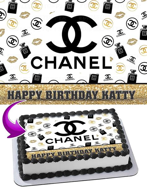 chanel logo cake topper